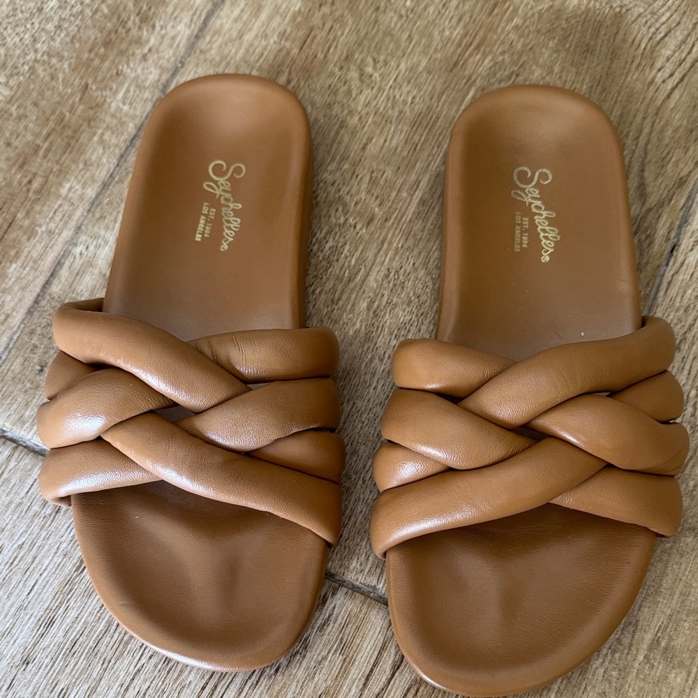 Seychelles Women's Brown Braided Slide Sandals